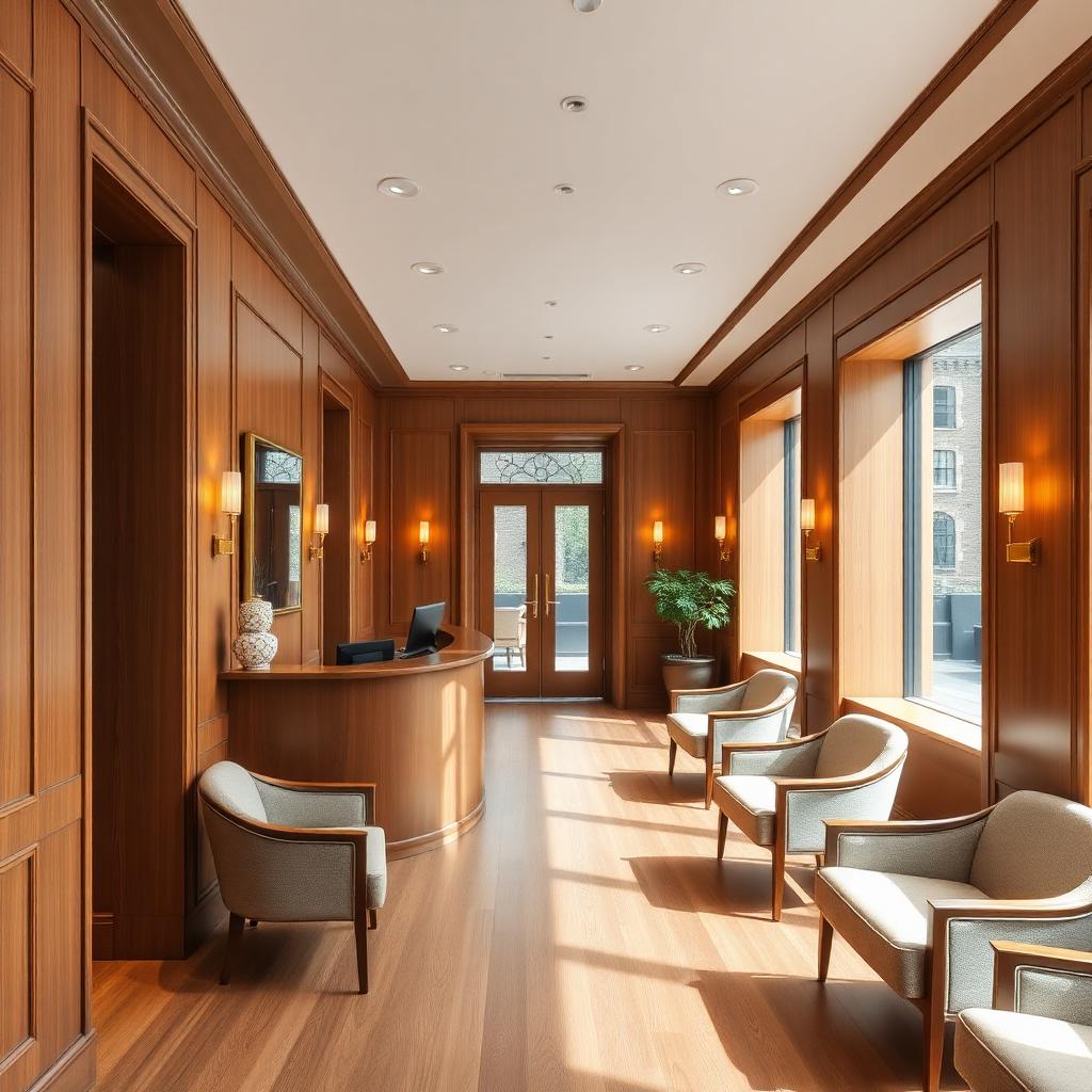 Elegant private eye clinic reception on Harley Street